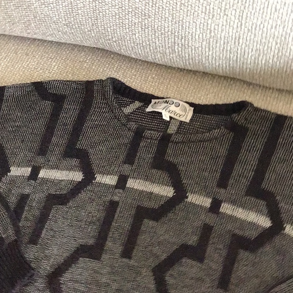 MONDO di Marco vintage sweater, Black/gray, size small - Picture 3 of 7